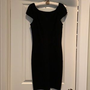 Diane von Furstenberg black sheath dress.